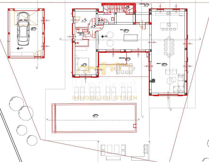 Luksuzna hiša 2,5 km od morja
